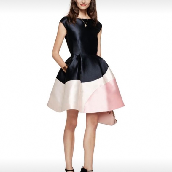 kate spade Dresses & Skirts - Kate Spade Black and Pink Colorblock Dress